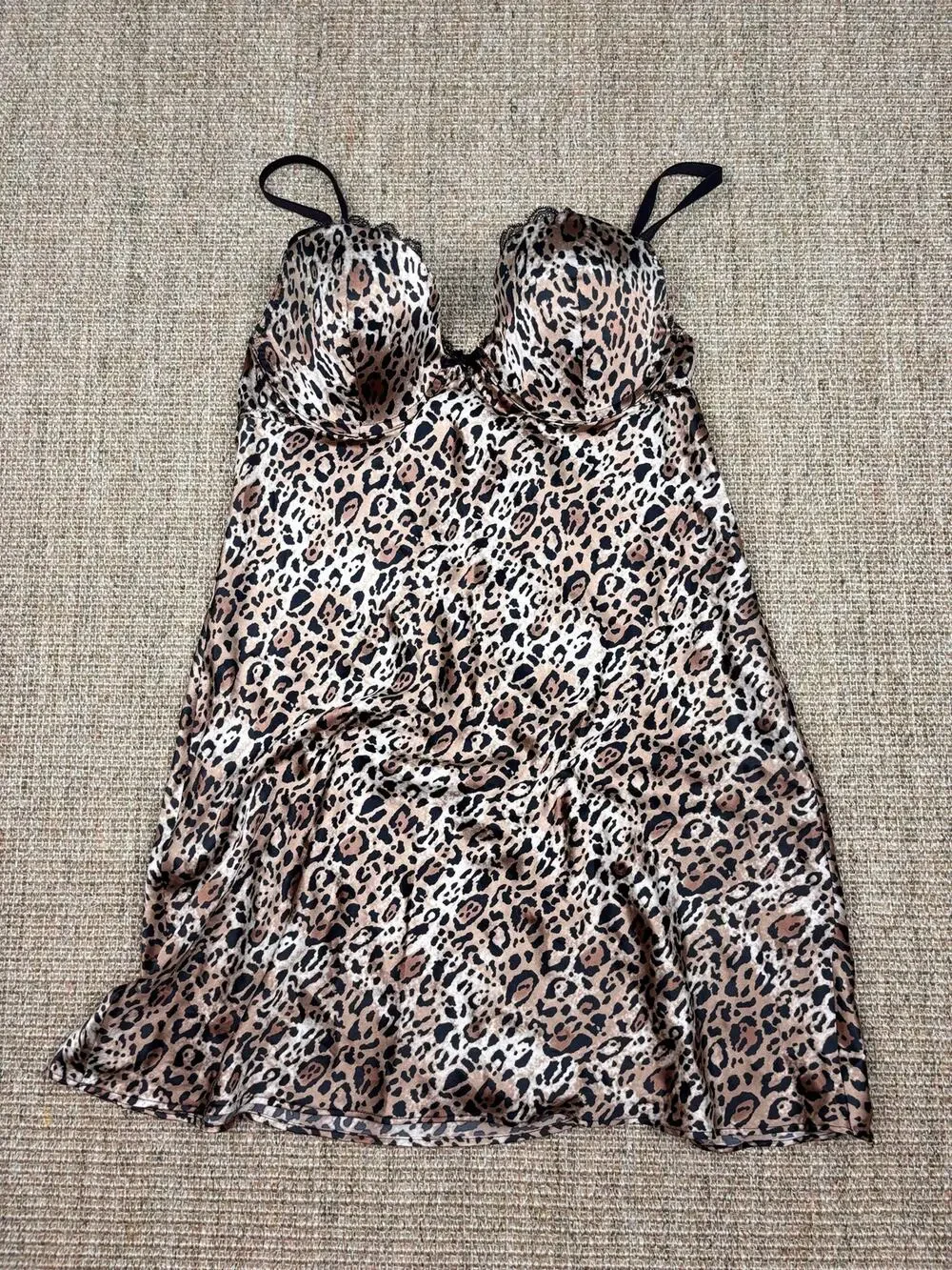 🐆 Victoria's Secret Leopard Print Chemise Babydoll | 36C